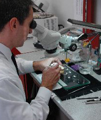 Dental Lab Toronto image of Otto Sabo RDT and President Second Nature Dental Innovations working on dental case